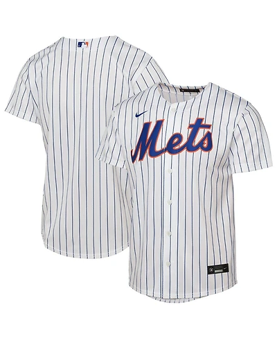Nike Big Boys and Girls White New York Mets Home Replica Jersey