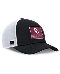 Jordan Men's Black/White Oklahoma Sooners 2025 On-Field Rise Engineered Trucker Adjustable Hat
