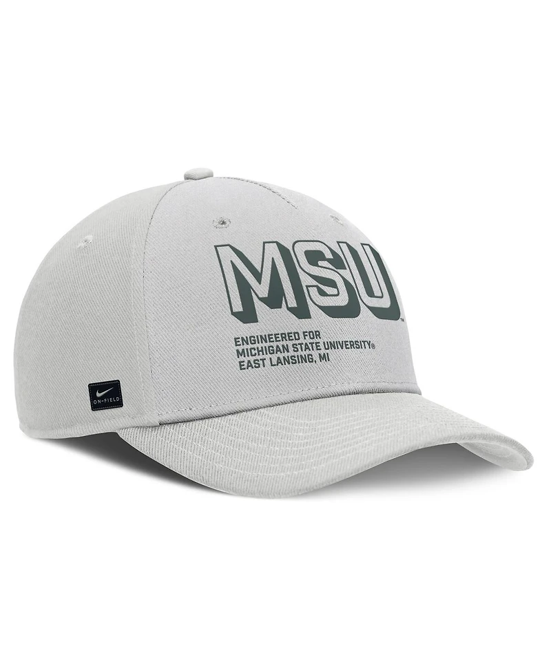 Nike Men's Gray Michigan State Spartans 2025 Sideline Dust Pinched Rise Adjustable Hat