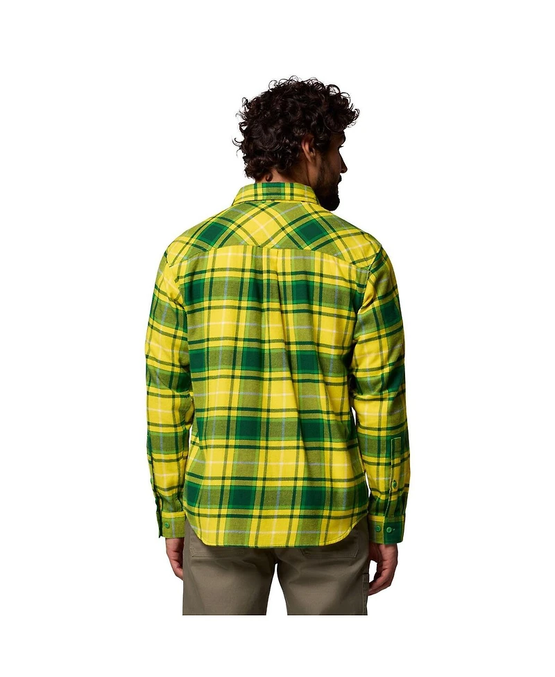 Columbia Men's Green Oregon Ducks Omni-Wick Flannel Long Sleeve Button-Up Shirt