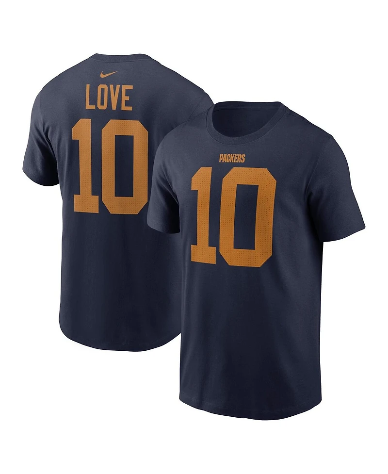 Nike Men's Jordan Love Navy Green Bay Packers The 1923 Classic Name Number T-Shirt
