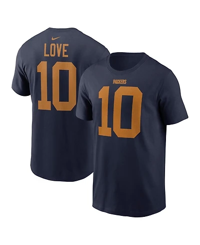 Nike Men's Jordan Love Navy Green Bay Packers The 1923 Classic Name Number T-Shirt
