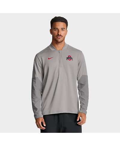 Nike Men's Gray Ohio State Buckeyes One Goal Performance Half-Zip Pullover Sweatshirt