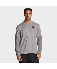 Nike Men's Gray Ohio State Buckeyes One Goal Performance Half-Zip Pullover Sweatshirt
