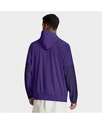 Nike Men's Purple Lsu Tigers Anorak Half-Zip Hoodie Jacket