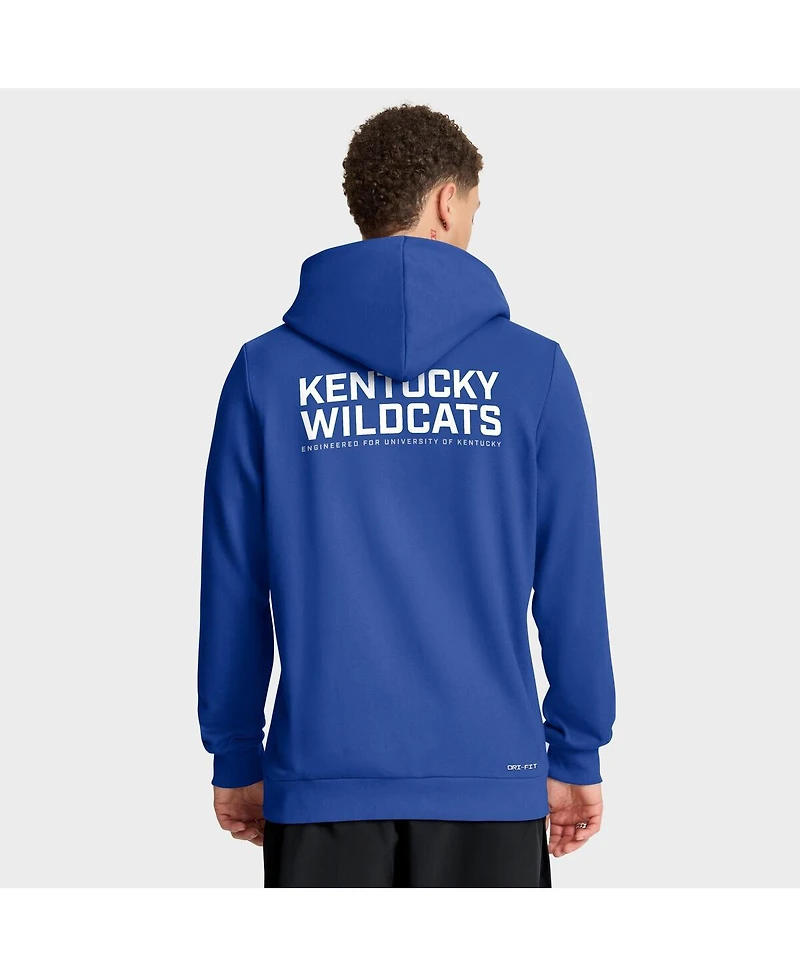 Nike Men's Royal Kentucky Wildcats 2025 Sideline Standard Issue Dri-fit Full-Zip Hoodie