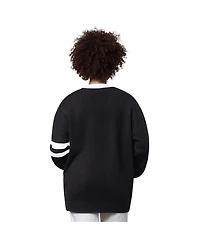 Starter Women's Black Philadelphia Eagles Back Shot Button-Up Cardigan