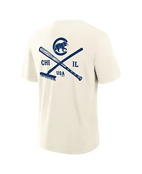 Fanatics Men's Cream Chicago Cubs Nostalgia Stadium Slub T-Shirt