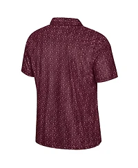 Colosseum Men's Maroon Montana Grizzlies Football Print Polo Shirt