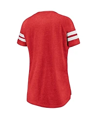 Fanatics Women's Red Toronto Fc True Classics Full Force Raglan Tri-Blend Notch Neck T-Shirt