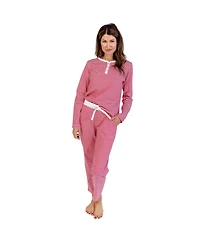 Sant and Abel Women's Red Stripe Jersey Long Pj Set
