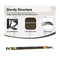 Door Canopy Black 157.5"x29.5" Polycarbonate