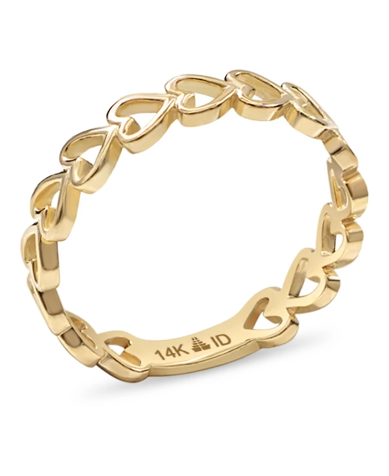 Devata Sweet Heart Ring in 14K Gold, Size 6, approx. 1.6 grams.