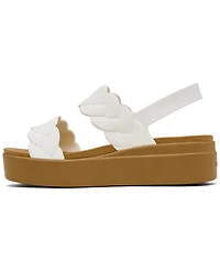 Crocs Women's Brooklyn Woven Low Wedge Sandals from Finish Line