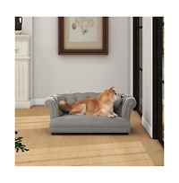Zeus & Ruta 36.5" Chesterfield Pet Sofa in Uptown Gray