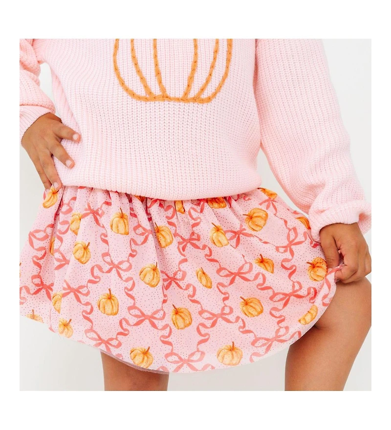 Sweet Wink Baby Girls Pumpkin Trellis Tutu Skirt