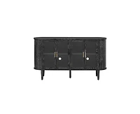 Casainc Farmhouse Storage Cabinet with Glass Doors and Adjustable Shelves