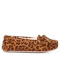 Minnetonka Women's Cally Leopard Print Slippers