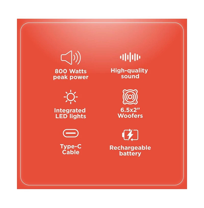 RadioShack Dual 6.5-inch Tower Pa Party Speaker with Lights 4001967