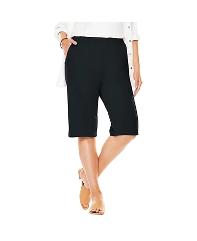 Woman Within Plus 7-Day Knit Bermuda Shorts