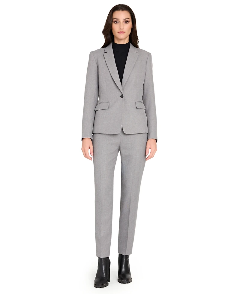 Tahari Asl Women's Herringbone Peak Lapel Blazer, Regular And Petite