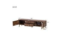 Casainc Mid Century Tv Stand with 2 Drawers, Media Console Table for TVs up to 80" with Storage