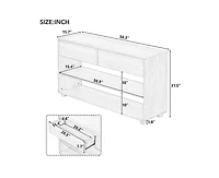 Casainc Storage Cabinet Vintage Entryway Table with Drawers and Shelves