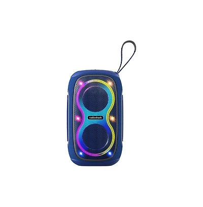 RadioShack 30W Blue and Grey Wireless Portable Speaker with Rgb Lights Fm Radio Bluetooth 5.3 4001780