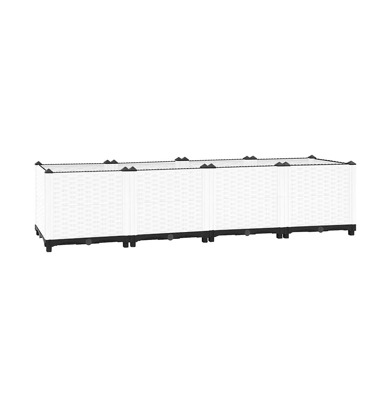 Raised Bed White Polypropylene Large Durable Raised Garden Bed