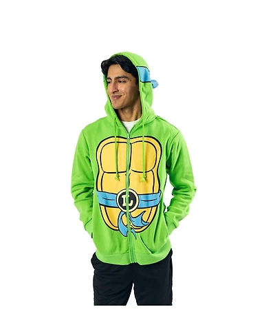 Teenage Mutant Ninja Turtles Leonardo Long Sleeve Men's Green Cosplay Hoodie