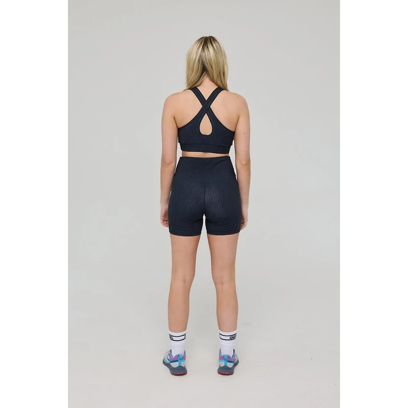 Oosc Infinite High Waisted Shorts - Black Tiger