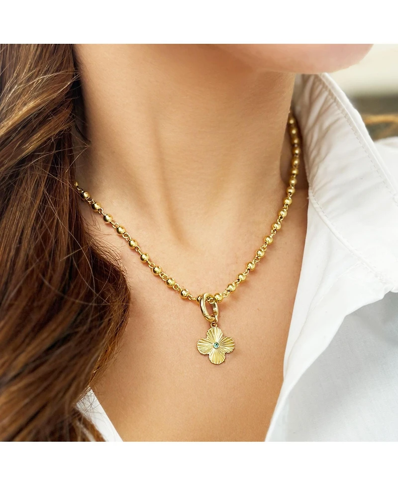 The Lovery Round Gold Charm Holder 13 millimeters