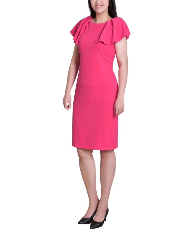 Ny Collection Women's Flutter Sleeve Sheath Dress