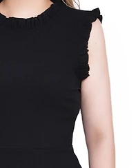 Ny Collection Women's Sleeveless Ruffle Detail Dress