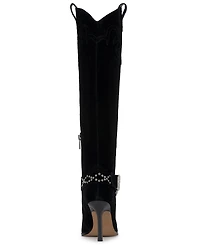 Jessica Simpson Women's Kenzin Tall Western Buckle Dress Boots