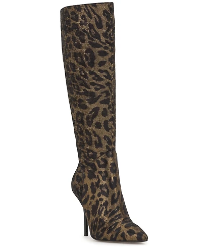 Jessica Simpson Women's Lovienn Stiletto Knee-High Wide-Calf Dress Boots