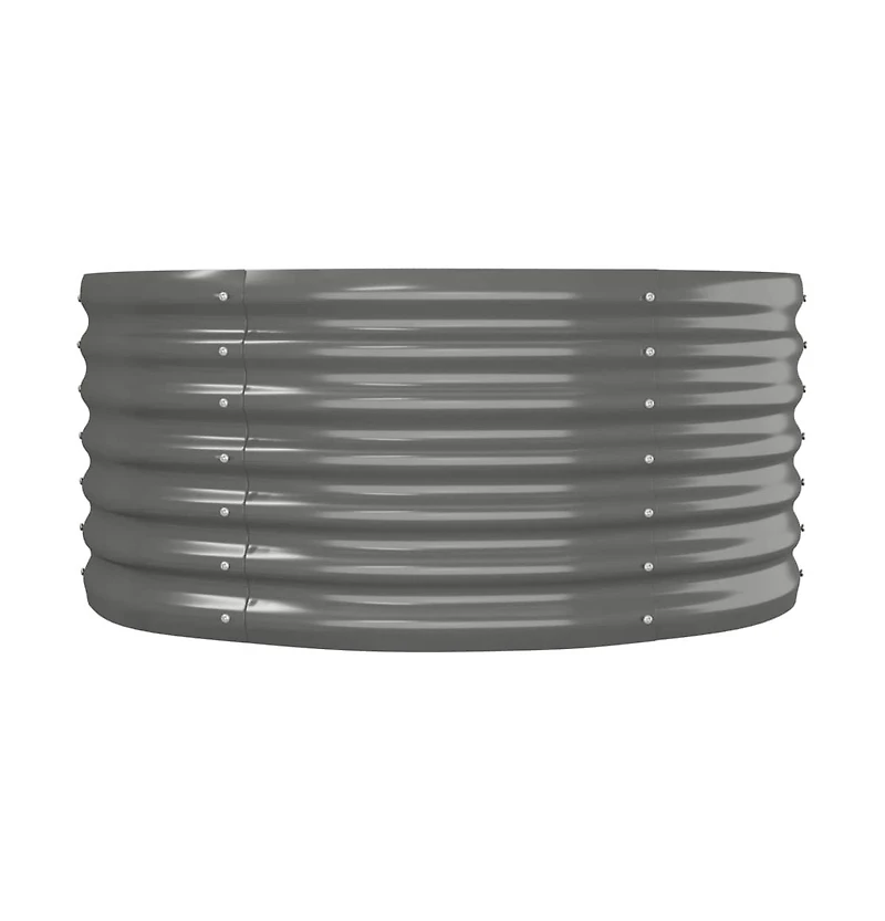 Garden Raised Bed Grey Powder-coated steel Large Durable