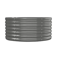Garden Raised Bed Grey Powder-coated steel Large Durable