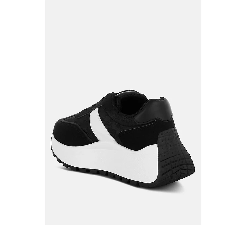 Squeaker Chunky Anti-Skid Lace-Up Sneakers Women