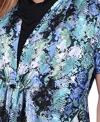 Ny Collection Plus Short Sleeve Cowl Neck