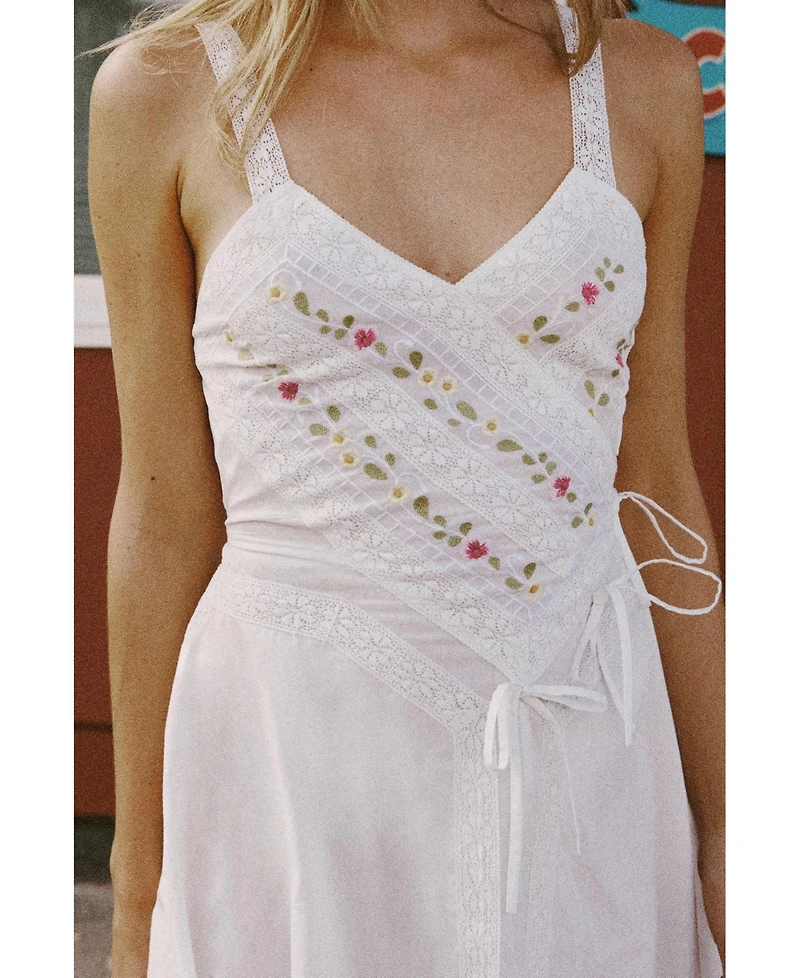 Nasty Gal Women's Lace Mix Bow Mini Dress