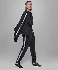 Karl Lagerfeld Paris Petite Logo Detail Zip-Up Jacket