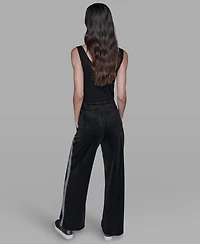 Karl Lagerfeld Paris Petite Rhinestone Trim Track Pant