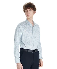 Bar Iii Men's Front Floral Print Dress Shirt, Macy's Exclusive