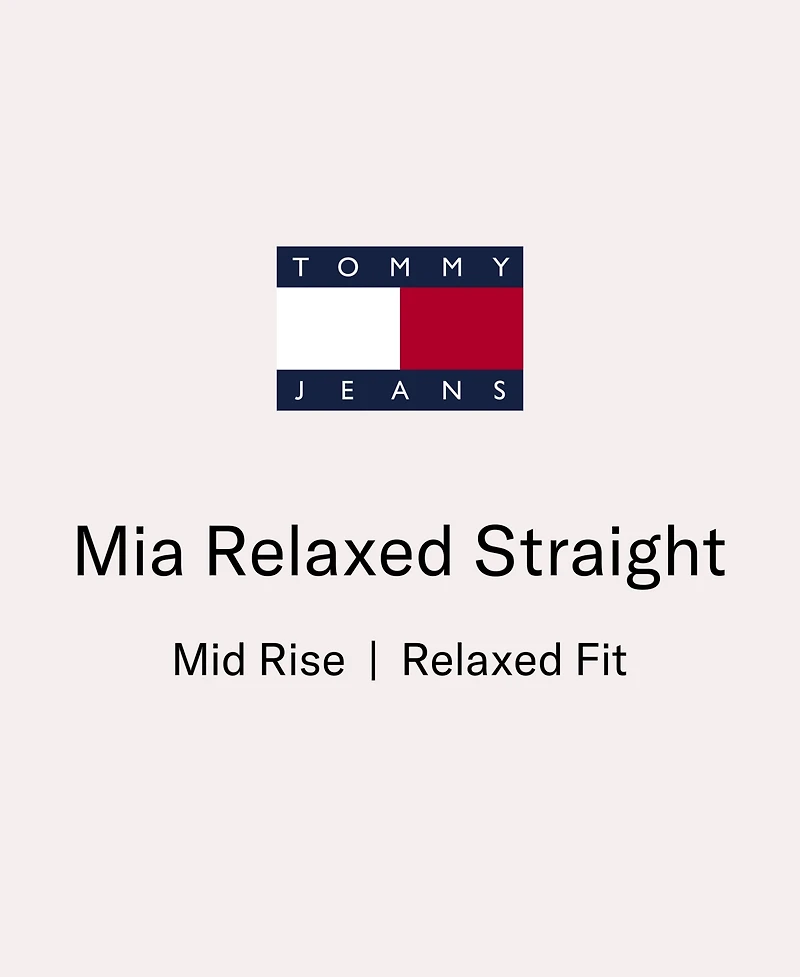 Tommy Jeans Women's Mia Cotton Mid-Rise Relaxed Straight Carpenter