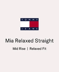Tommy Jeans Women's Mia Cotton Mid-Rise Relaxed Straight Carpenter
