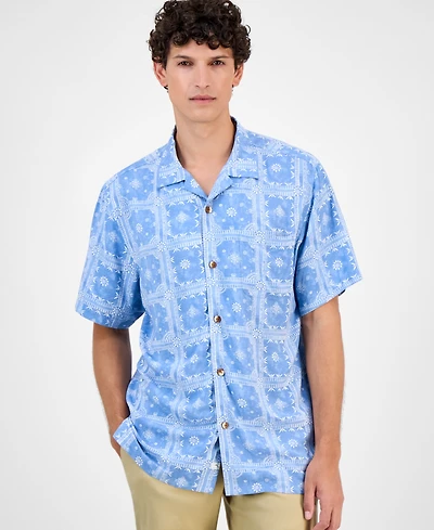Tommy Bahama Men's Veracruz Cay Short Sleeve Bandana Print Camp Shirt