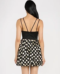 Morgan & Company Women's Metallic Dots Short Dress