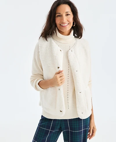 Style & Co Women's Sherpa Vest, Macy's Exclusive