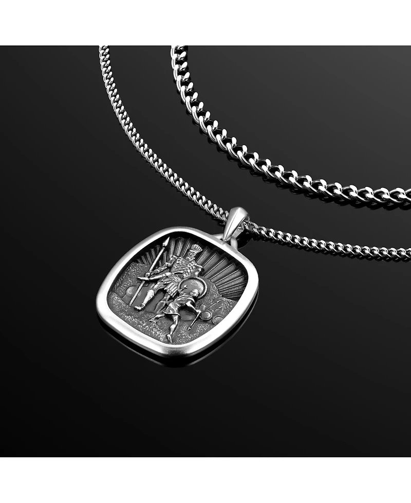 Vincero Men's Necklace The David & Goliath Pendant - Silver